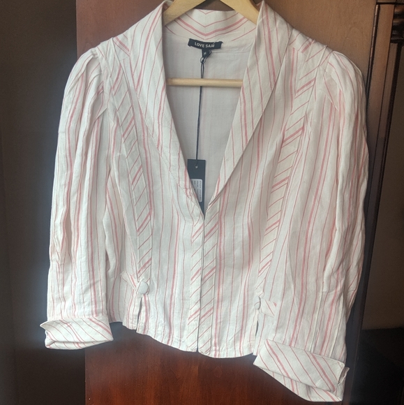 Love Sam cropped blazer linen M - Picture 1 of 3